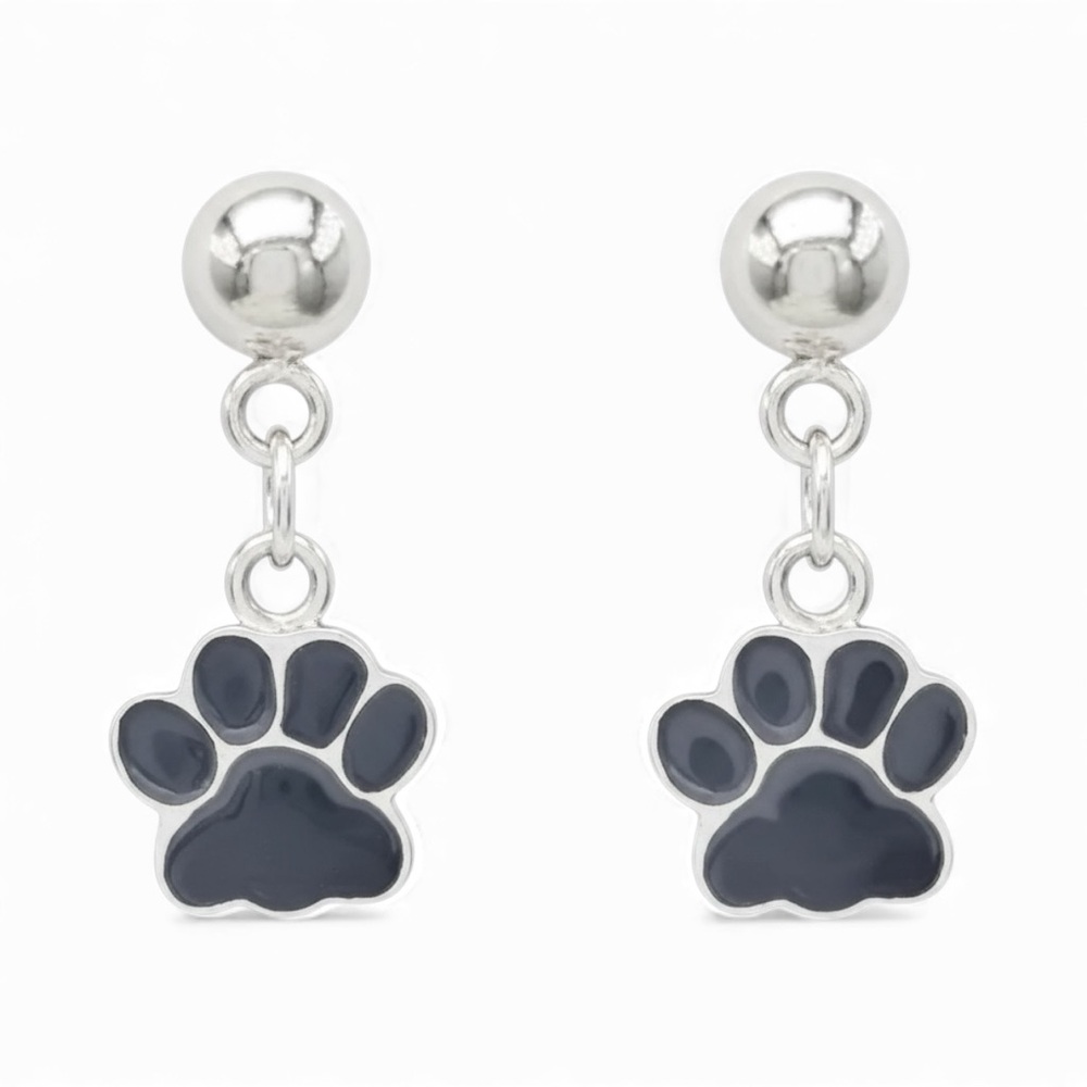 Silver Paw Print Earrings🐾